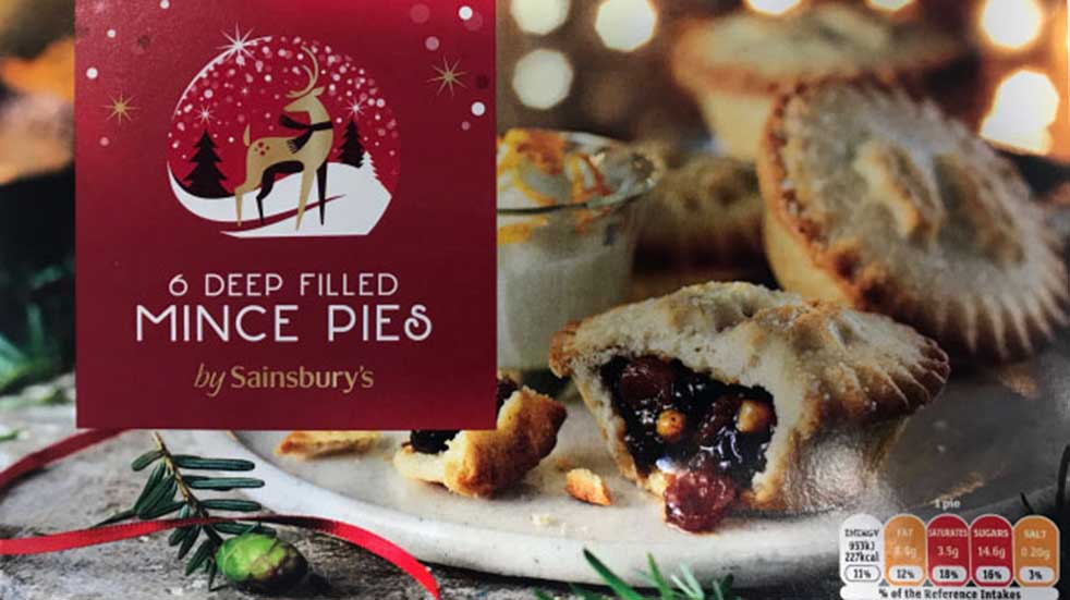 Mince pie taste test Sainsburys mince pies